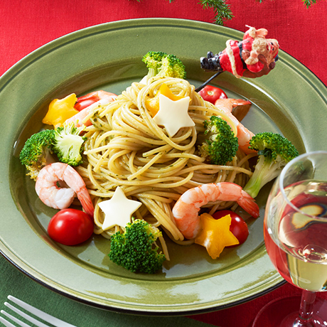 クリスマスのジェノベーゼパスタ