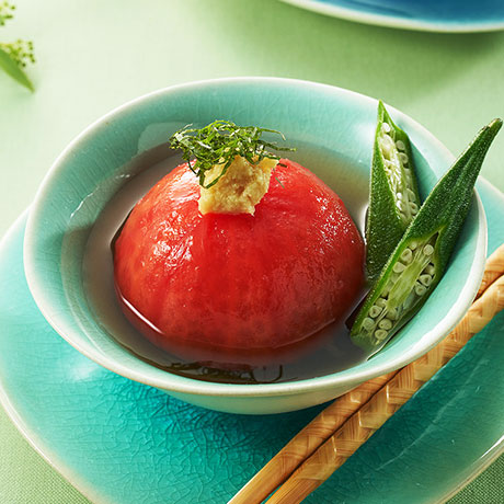 トマトとおくらのだし浸し