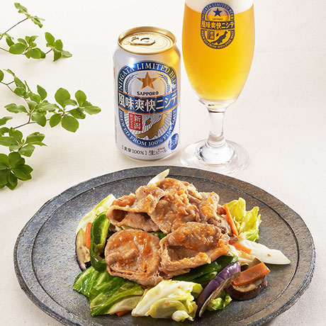 夏野菜入り豚生姜醤油焼き