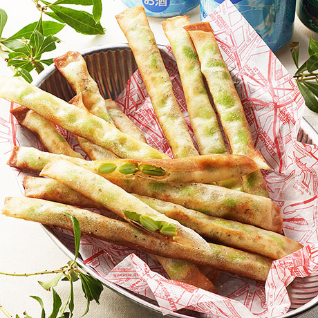 枝豆のスティック春巻き