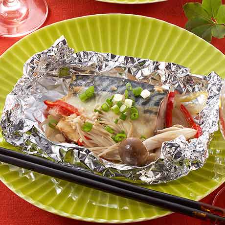 さば味噌漬のホイル焼き