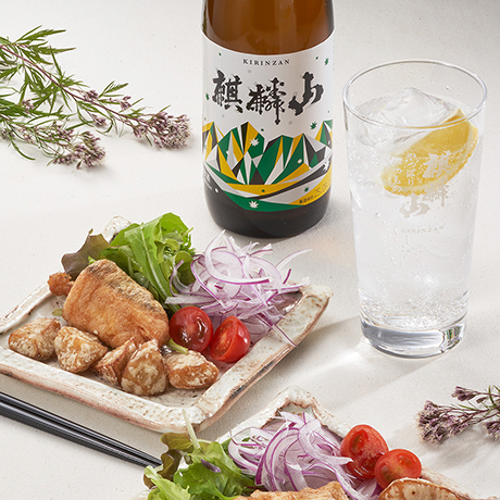 里芋と鮭の揚げ物