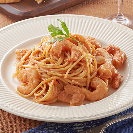 えびの濃厚トマトソースパスタ