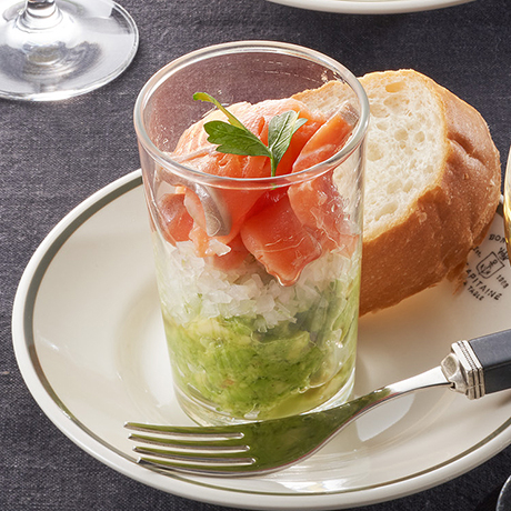 サーモンのヴェリーヌ風