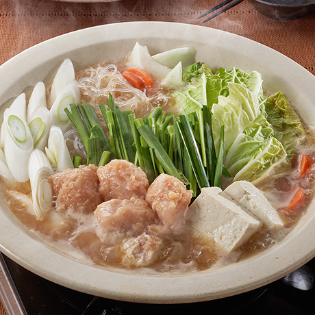 鶏つみれの味噌にんにく鍋