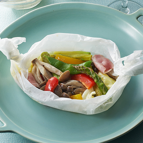 春野菜のレンジ蒸し