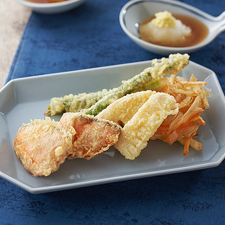 極醸銀鮭西京漬と春野菜の天ぷら