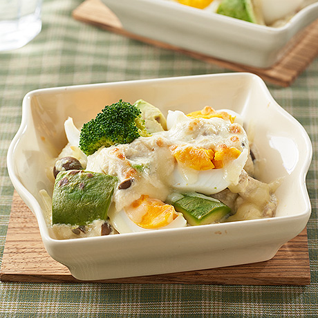 アボカドの豆腐グラタン