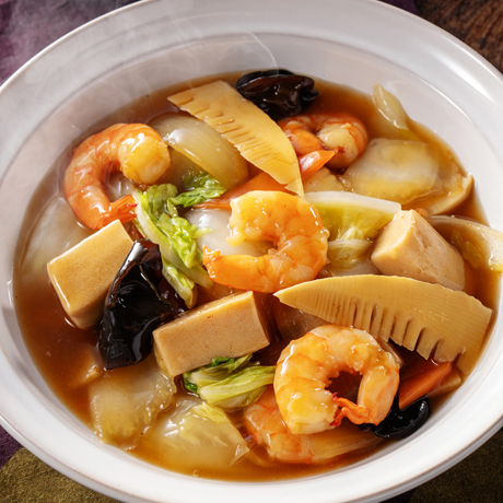 えびと高野豆腐の炒め物