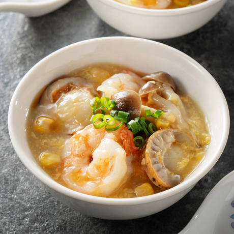 中華風海鮮コーンクリームスープ