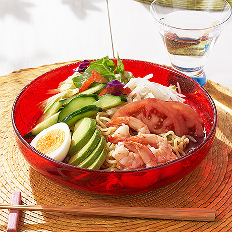 えびのせサラダ冷やし中華