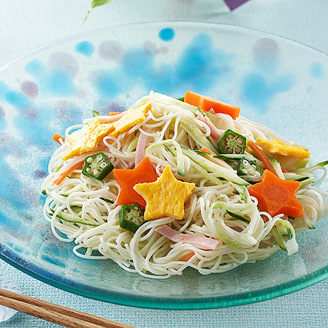 七夕そうめんマヨサラダ