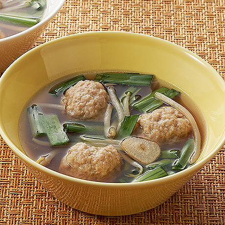 肉団子とにらの中華スープ