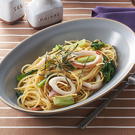 いかと小松菜の和風パスタ