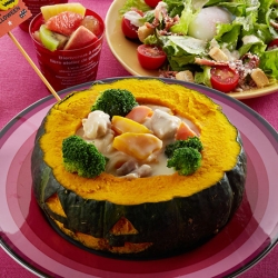 かぼちゃのクリーミーシチューでハロウィン!
