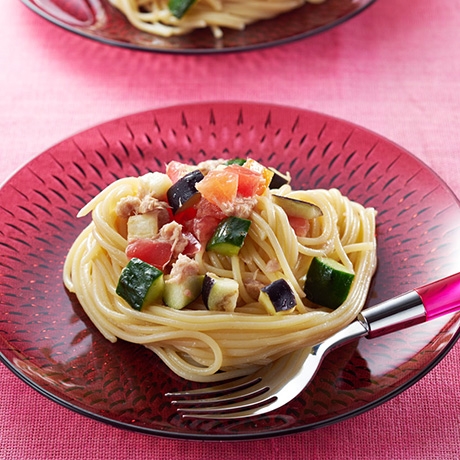 ツナと夏野菜の冷製パスタ