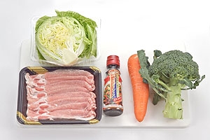 レタスと豚肉の炒め物