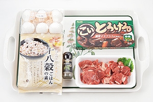 ブロッコリーときのこの目玉焼きカレー