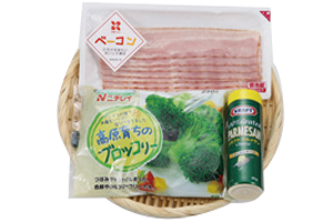 ブロッコリーのベーコン巻き