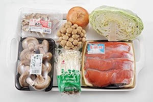 鮭ときのこの味噌鍋