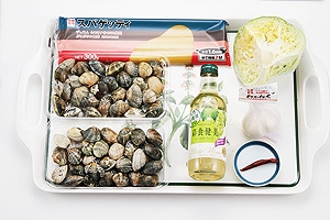 キャベツとあさりのスパゲティ