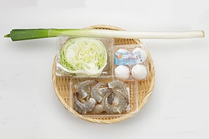 えびとレタスのチャーハン