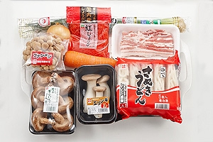 きのこと豚肉の焼きうどん