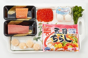 花束のカップちらし寿司