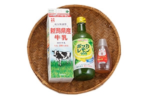 豚しゃぶのレモンソース冷製パスタ+レモンラッシー