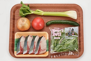 ぶりのソテー ラビゴットソースかけ