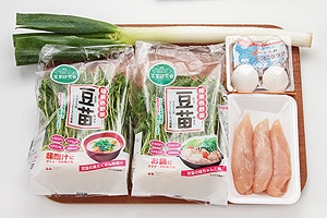 豆苗と卵の炒め物