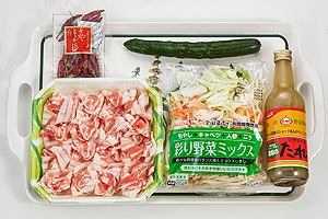 きゅうりと豚肉の塩だれ炒め