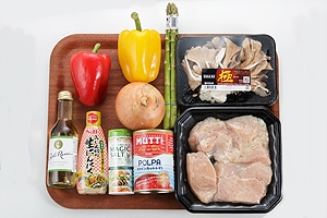 お手軽!チキンハーブのトマトソース添え