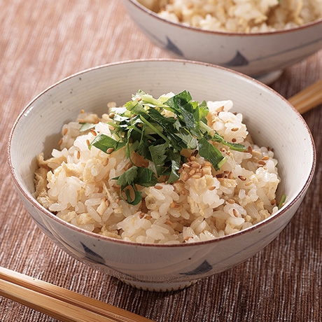 生姜と油揚げの炊き込みごはん