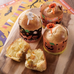 ハロウィン かぼちゃのカップケーキ