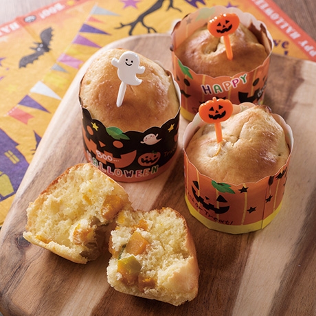 ハロウィン かぼちゃのカップケーキ
