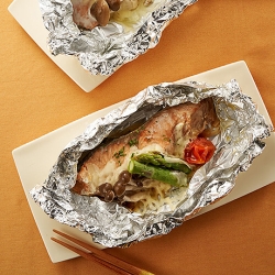 サーモンのチーズホイル焼き