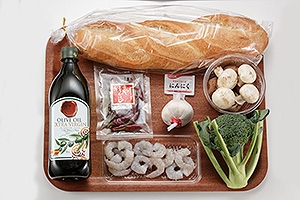 マッシュルームとえびのアヒージョ