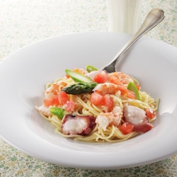 野菜たっぷり冷製パスタ