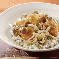 きのこのあんかけかつ丼