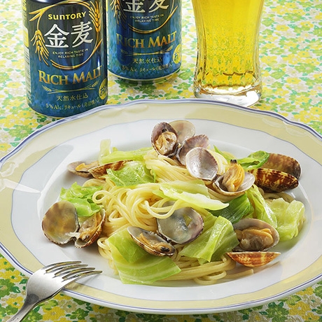 キャベツとあさりのスパゲティ