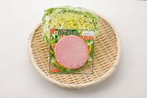 春キャベツとハムの辛し和え