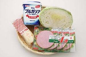新キャベツとハムのミルフィーユ仕立て