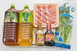 豚肉とブロッコリーの生茶しゃぶ