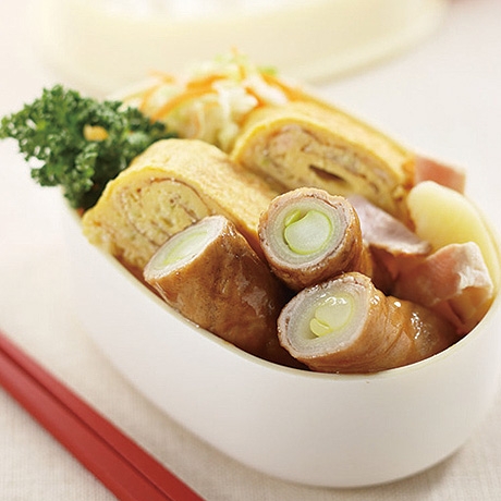 ねぎの豚肉巻き弁当