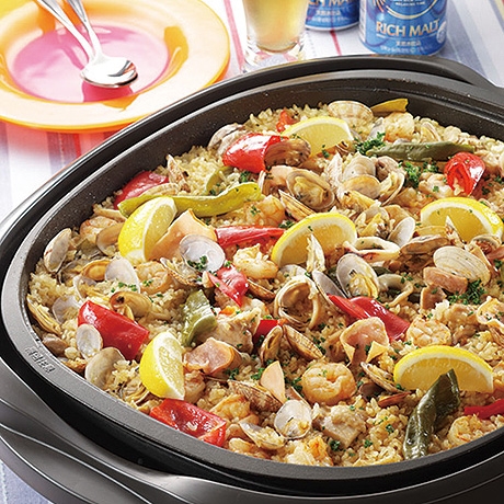 ホットプレートで作るカレー風味パエリア レシピナビ