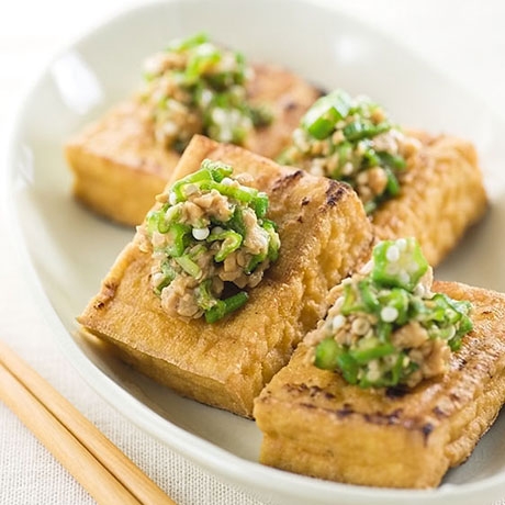 厚揚げの納豆とろろかけ レシピナビ 厚揚げの納豆とろろかけ レシピナビ