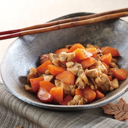 鶏肉と人参の甘辛煮