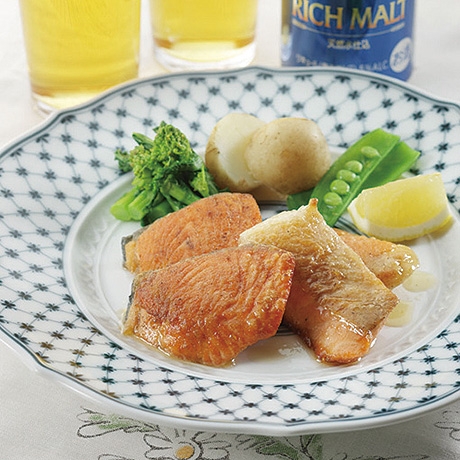 銀鮭のソテー・春野菜添え