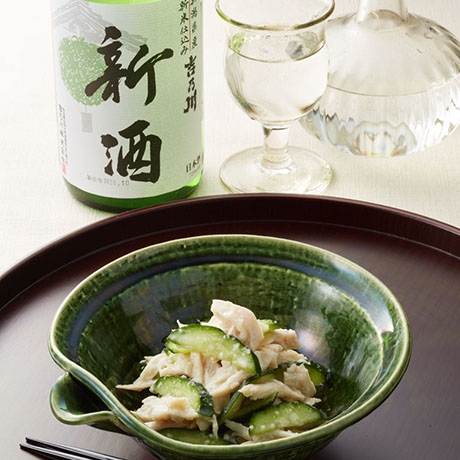 鶏ささみのねぎ塩麹和え